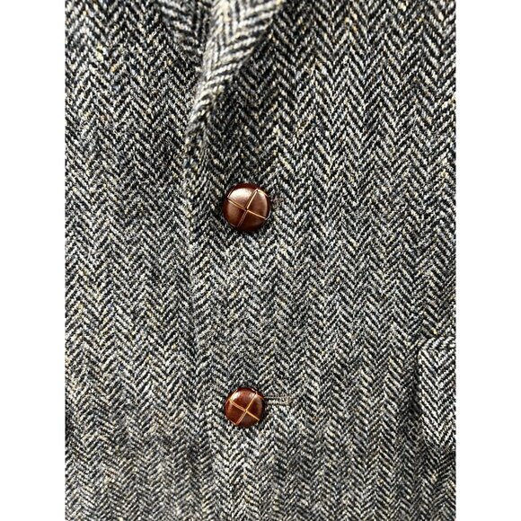 Harris Tweed Handwoven Vintage 40R Blazer Herringbone Scottish Wool Sport Jacket - Picture 2 of 11